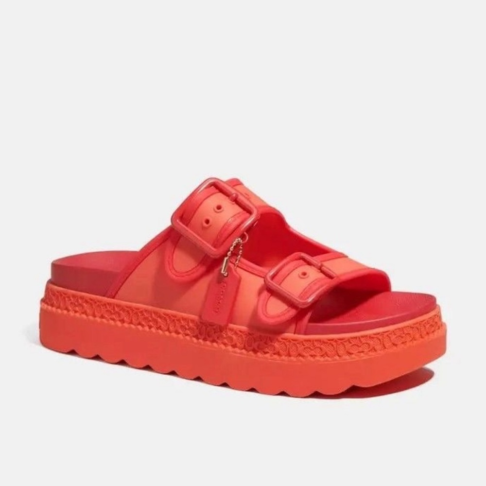 coach lucy rubber slides